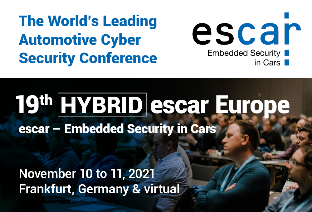 19th escar Conference 2021 by isits and escrypt - November 10 to 11