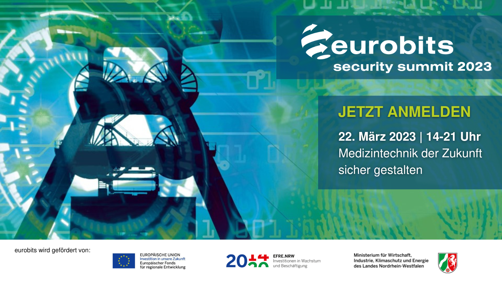 eurobits security summit: Medizintechnik der Zukunft sicher gestalten Jetzt anmelden – Medizintechnik der Zukunft sicher gestalten